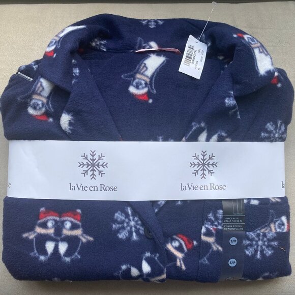 La Vie en Rose Flannel Pajama Set - Picture 1 of 2